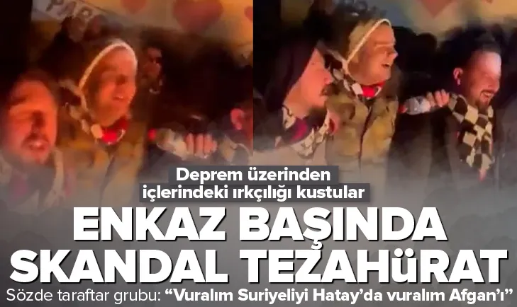 Deprem bölgesinde skandal tezahürat