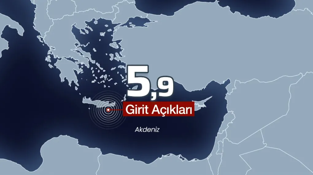 Ege Denizi'nde 5.9 büyüklüğünde deprem