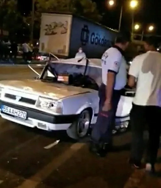 Son dakika haberleri | Samsun'da korkunç kaza! TIR'ın çarptığı otomobil hurdaya döndü: 1 ölü, 2 yaralı - 2