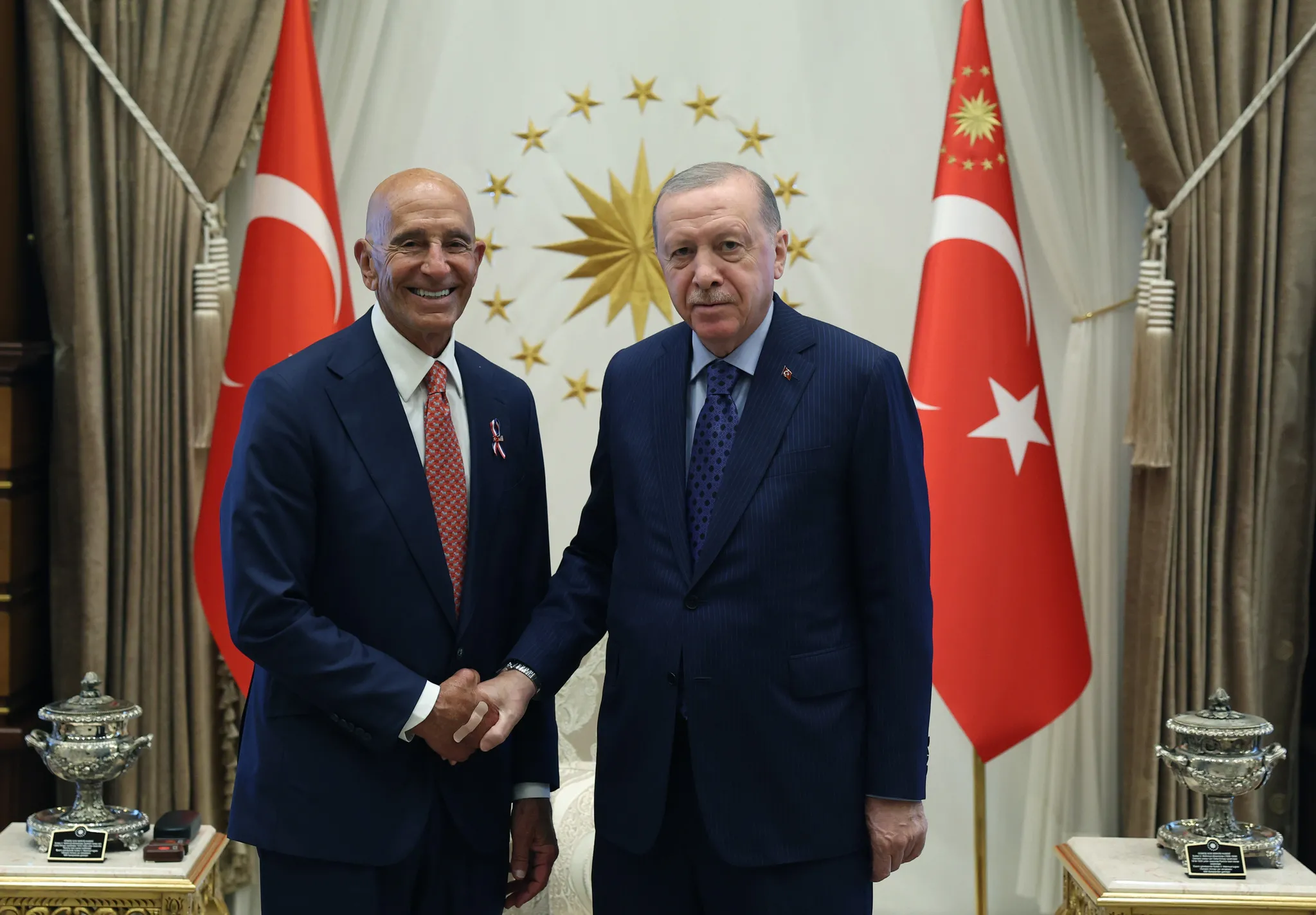 Başkan Erdoğan ABD'nin Ankara Büyükelçisi Barrack'ı kabul etti