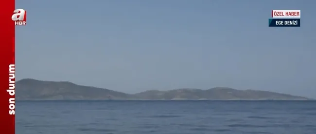 A Haber ekibi Yunanistan’ın silahlandırdığı adayı görüntüledi! İşte silahlandırılan Keçi Adası