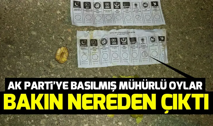 Çöpten AK Partiye basılmış mühürlü oy pusulası çıktı