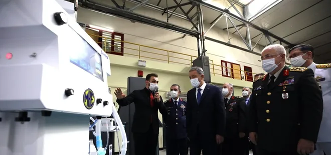 Milli Savunma Bakanı Hulusi Akar Sahra Solunum Cihazı ile yerli silahları inceledi
