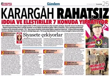 Hürriyet'in muhtıra kokan manşetine soruşturma