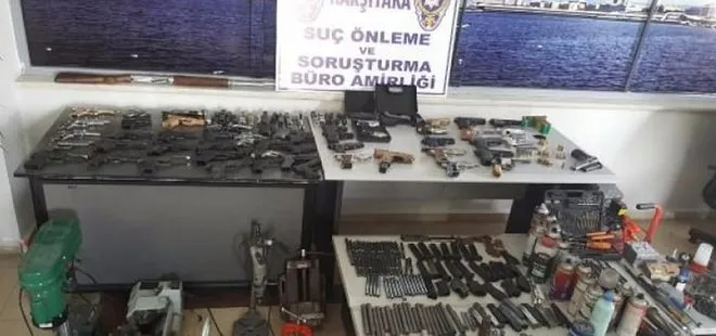 EVİNİ SİLAH ATÖLYESİNE ÇEVİRMİŞ