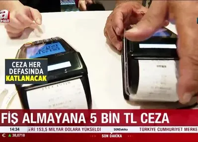 Fiş almayana para cezası