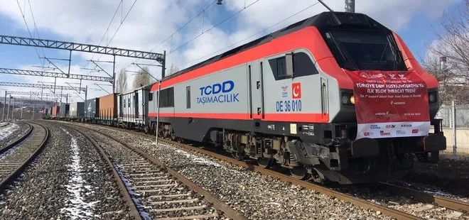 Türkiye’nin Rusya’ya giden ilk ihracat blok treni hedefe ulaştı