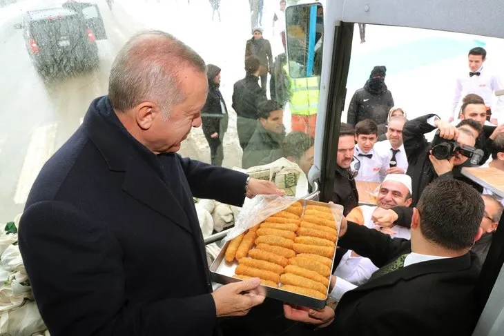 Başkan Erdoğan'a Erzurum'da sıcak karşılama