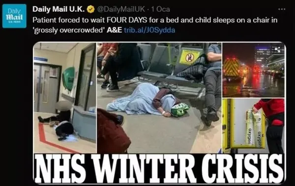 İngiltere sağlık sistemi çöktü! Sedye, hemşire ve doktor yok