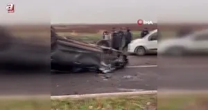 Diyarbakır’da otomobil takla attı