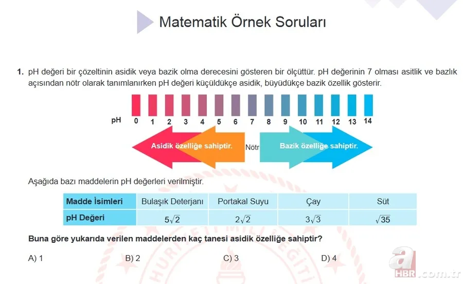 Mart ayı LGS örnek sorular listesi yayımlandı! MEB 2021 LGS sayısal - sözel örnek sorular ve cevap anahtarı 3