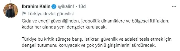 Cumhurbaşkanlığı Sözcüsü İbrahim Kalın: Yeni bir soğuk savaş dönemine girdik - 1