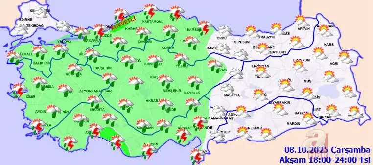 Meteoroloji’den çifte uyarı: Fırtına ve sağanak bir arada! İstanbul, Adana, Rize, Hatay... 10 il için sarı alarm verildi 19