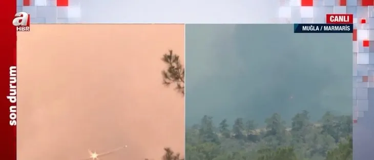 Marmaris’te orman yangını! Havadan ve karadan müdahale sürüyor | Bölgeye yakın yerleşim alanındaki evler tahliye edildi | A Haber bölgede
