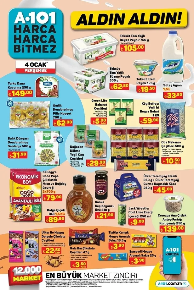 4 Ocak 2024 A101 aktüel ürünler kataloğu yayınladı! A101 Asgari ücret zammı sonrası ilk indirim afişi…