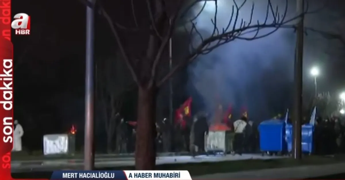 ODTÜ'de polise taşlı saldırı!