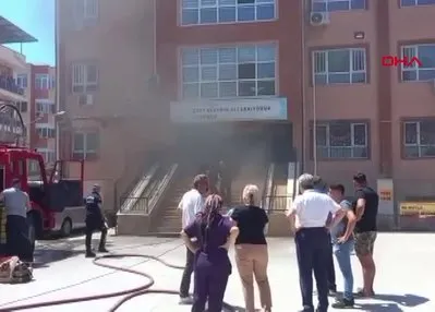 İlkokulda çıkan yangın söndürüldü