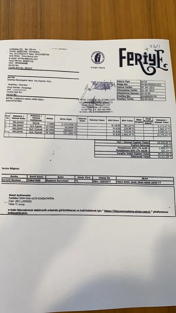 CHP'li İBB Başkanı Ekrem İmamoğlu 25 kişilik ABD’li heyete 28 bin 211 lira yemek harcaması yapmış! - 2