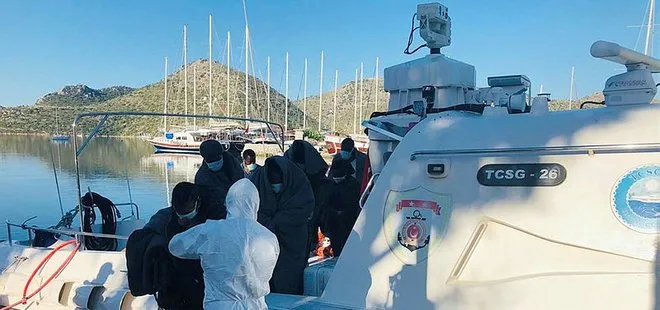 Marmaris’te 11 kaçak göçmen kurtarıldı