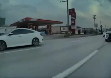 Bursa'da tehlikeli makas kamerada