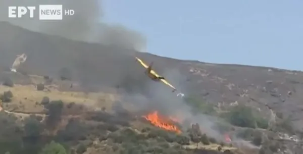 Son dakika | Yunanistan'da yangın söndürme uçağı düştü - 1