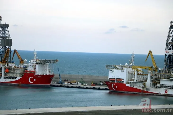 Yeni göreve hazırlanıyorlar! Fatih ve Kanuni sondaj gemileri Filyos Limanı’nda bir araya geldi
