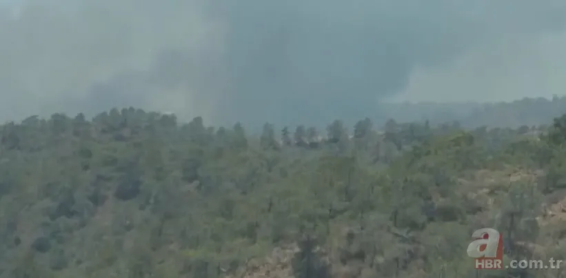 Marmaris'te orman yangını! Havadan ve karadan müdahale sürüyor | Bölgeye yakın yerleşim alanındaki evler tahliye edildi | A Haber bölgede 4