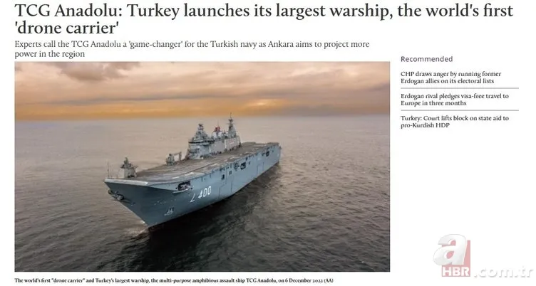 Türkiye'nin başarısı yine manşetlerde! İlk SİHA gemisi TCG Anadolu'yu böyle gördüler 11