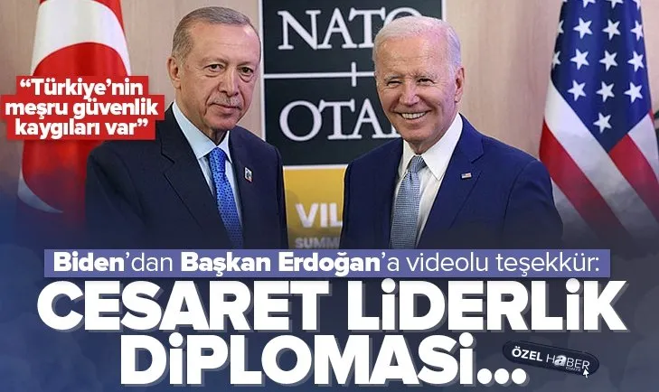 Biden’dan Başkan Erdoğan’a teşekkür