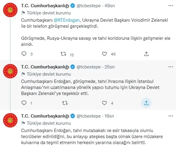 Son dakika: Başkan Recep Tayyip Erdoğan Zelenskiy ile görüştü: "Herkesin yararına olur" - 3