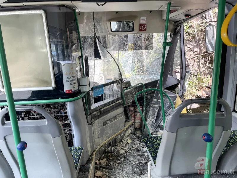 İETT otobüsü Beykoz'da kayalara çarparak durabildi! 5 yolcu yaralandı 1