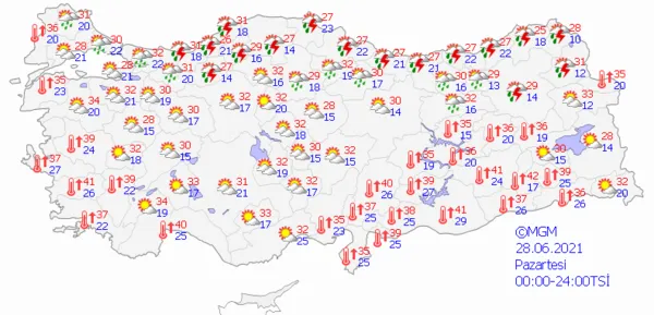 1624639443582.png Meteoroloji Genel Müdürlüğü'nden son dakika sağanak yağış uyarısı! İstanbul Ankara ve İzmir'de sağanak yağış olacak mı? Havalar ne zaman ısınacak? - 7