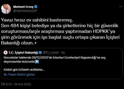 Son dakika: İBB’ye terör soruşturması! İçişleri Bakanlığından Sözcü Yazarı Saygı Öztürk’ün iftiralarına jet yanıt