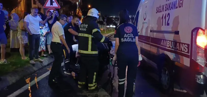 Tekirdağ'da otomobilin yayalara çarptı