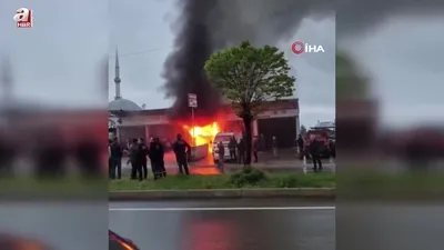 Rize’de oto döşeme atölyesinde yangın