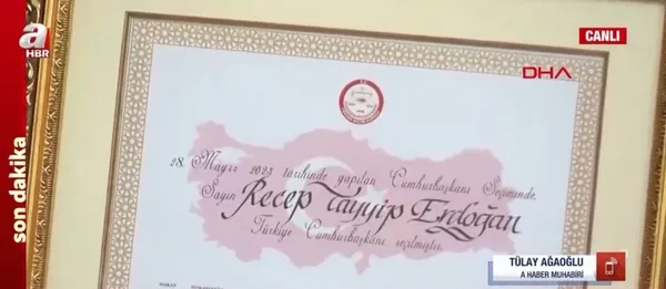 Cumhurbaşkanlığı seçiminin kesin sonuçları Resmi Gazete’de yayımlandı! Başkan Erdoğan’ın mazbatası TBMM’de