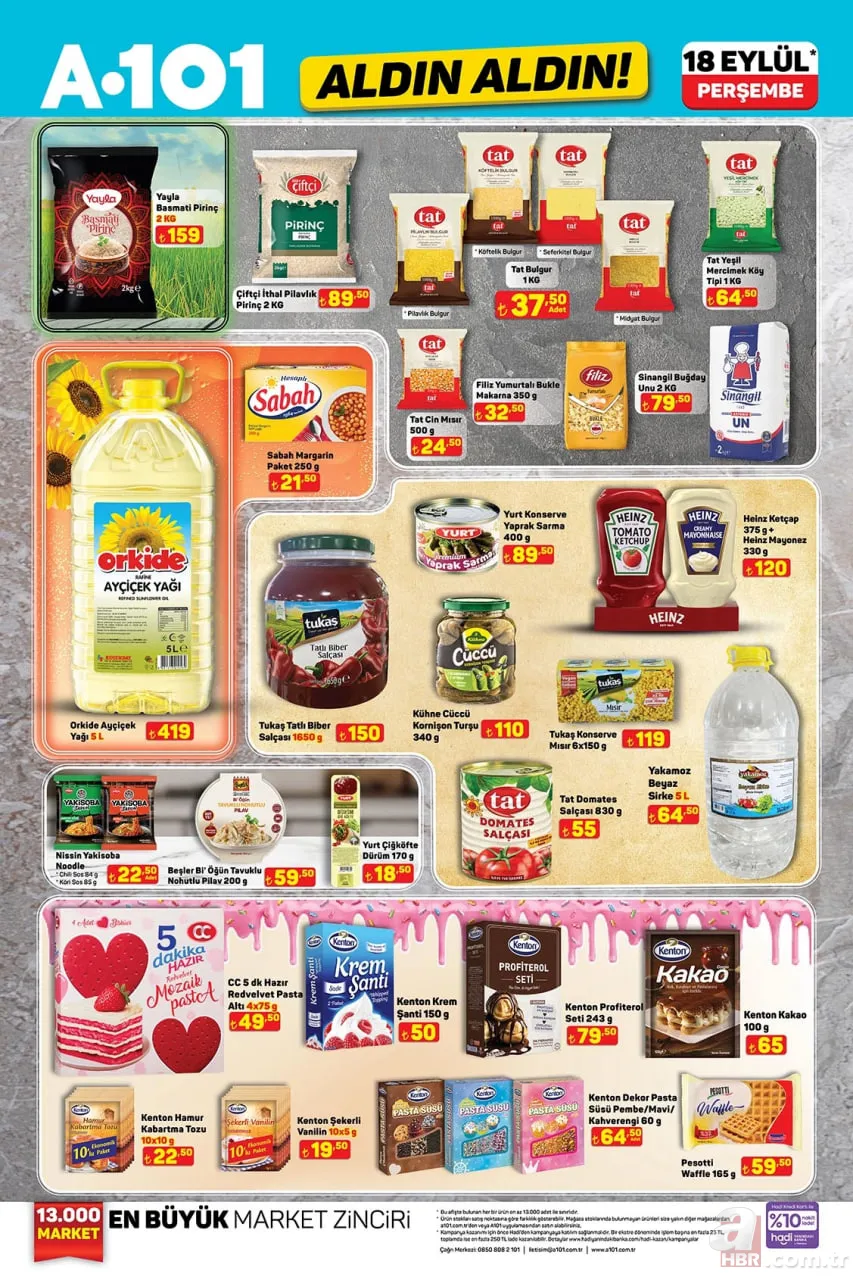 18 Eylül A101 Aldın Aldın kataloğu satışta! Bu hafta A101 indirimlerinde neler var? TV, bisiklet, yağ, tavuk, pirinç 3