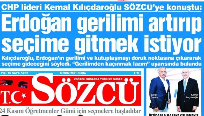 Kılıçdaroğlu’ndan Sözcü ve Karar’a skandal röportaj! Erdoğan’la ilgili akılalmaz senaryo