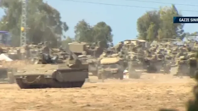 İşte katil İsrail ordusunun konuşlandığı o nokta ve katliam tankları! A Haber görüntüledi