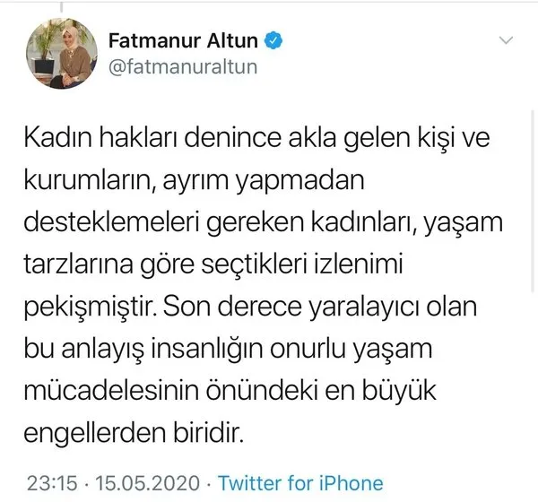 Fatmanur Altun’dan Canan Kaftancıoğlu’na ders gibi sözler: Hakikate bir borcunuz var