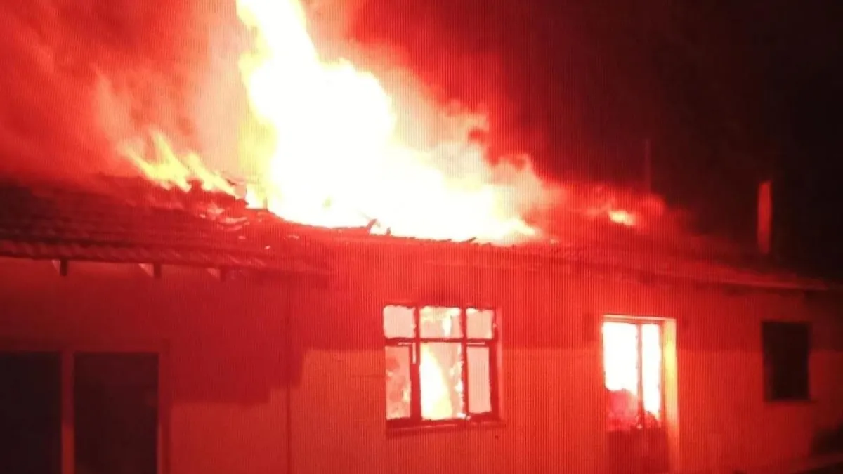 Edirne'de korkutan yangın! 2 müstakil ev küle döndü