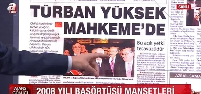 Kemal Kılıçdaroğlu’nun başörtüsü yasağı sonrası Anayasa Mahkemesi önündeki karesi yine gündemde! İşte 2008’deki o manşetler...