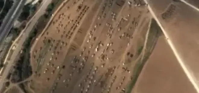 İsrail’in katliam ordusu kara saldırısı için bekliyor! Uzaydan görüntülendiler