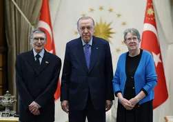 Başkan Erdoğan Nobel ödüllü bilim insanı Aziz Sancar'ı kabul etti
