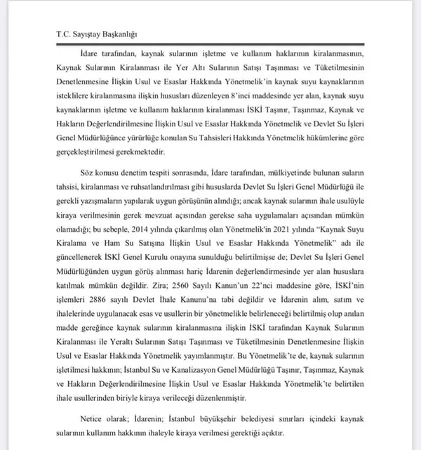 Son dakika: İSKİ’den bir skandal daha! Sayıştay raporunda ortaya çıktı: Hamidiye markasıyla kuyu suyu satıldı