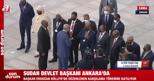 Son dakika: Başkan Erdoğan Sudan Egemenlik Konseyi Başkanı Abdulfettah El-Burhan’ı karşıladı