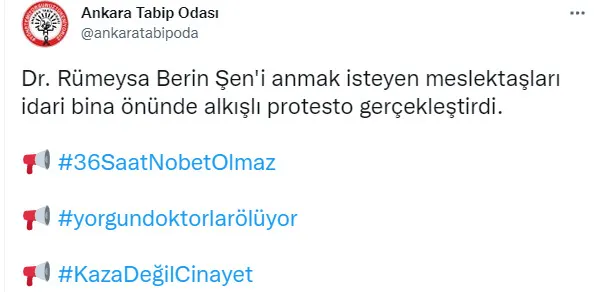 Son dakika: Ankara Şehir Hastanesi’nden Dr. Rümeysa Berin Şen hakkında açıklama! Provokasyonlar yalanlandı