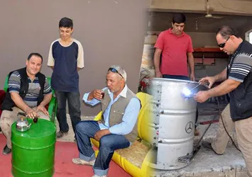 Suriyeli ustadan 'Boş varil' çözümü!