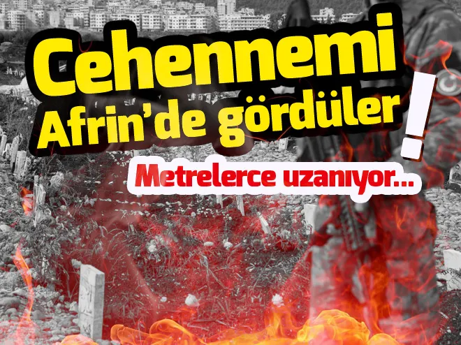 Afrinde terörist mezarları bulundu