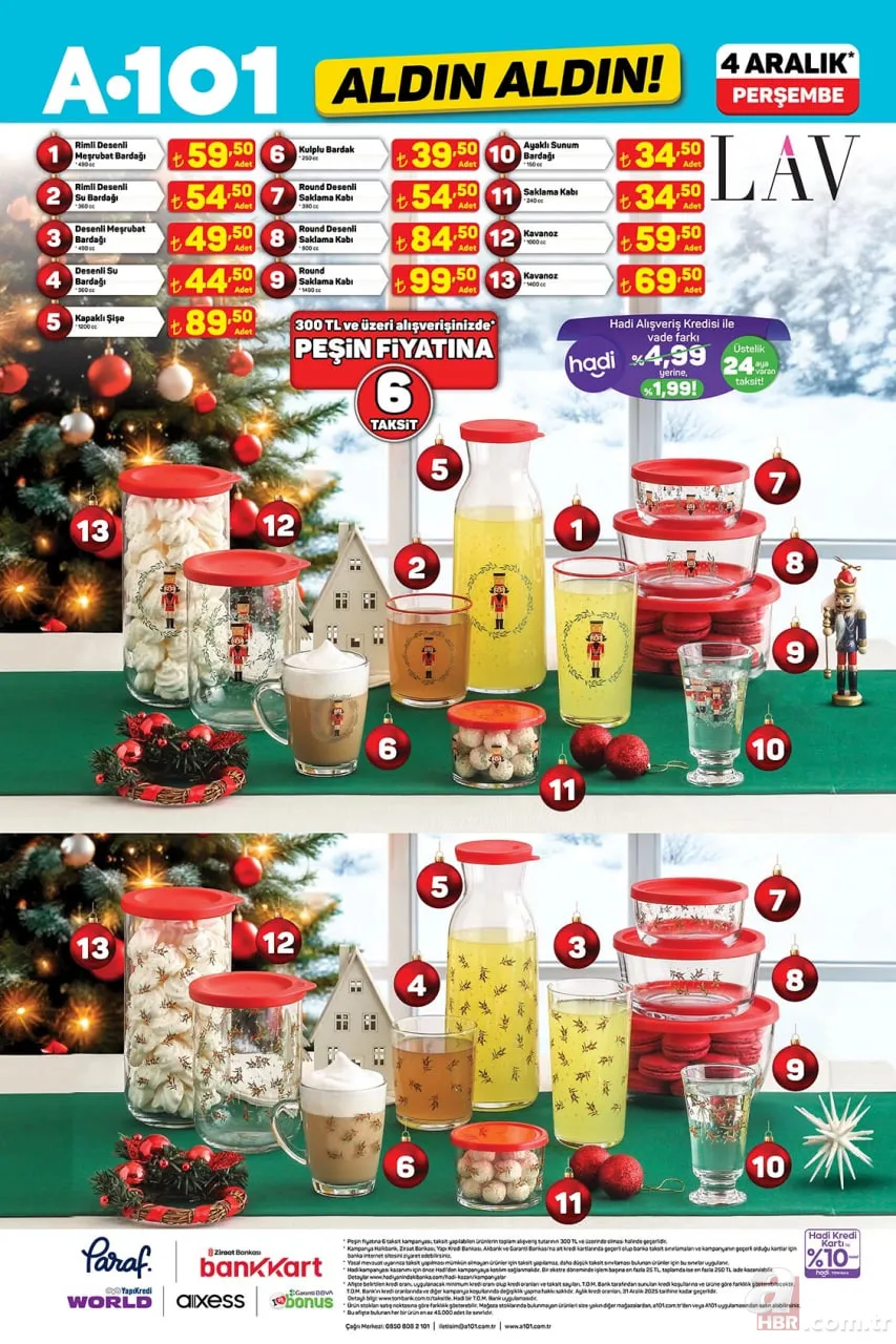 A101’de Yılbaşı hazırlıkları başladı! 4 Aralık’ta hangi ürünler indirimde? 12